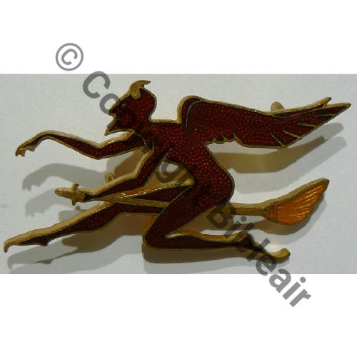 A0572  1950.57 A0572NH SPA.160 2eDRILLE EC.3.4 FLANDRE DIABLE ROUGE  A.AUGIS LYON 1Li 2Anneaux Dos lisse irreg No23 ecrit ronde 57x28mm Src.riviere.91 301Eur11.25 